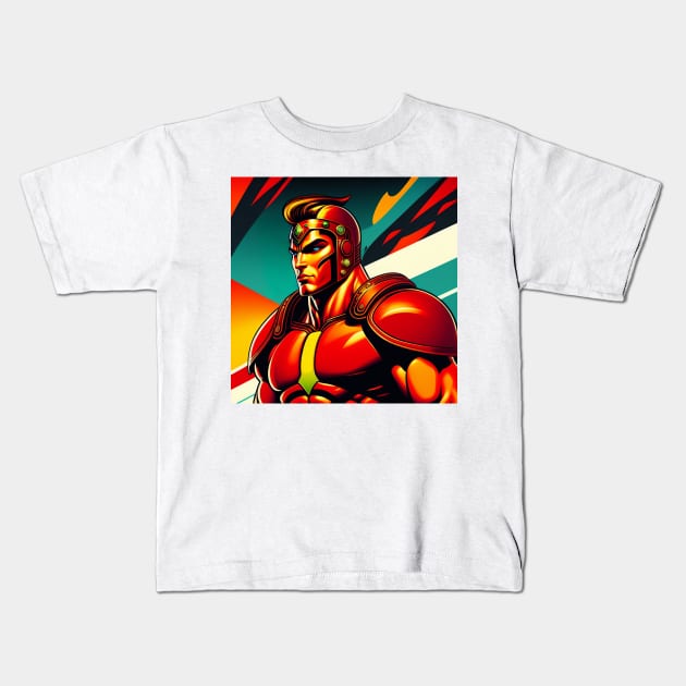 Spartan Strong MSU Retro | Spartan Strong Comic Book Style,Warrior Kids T-Shirt by Zachariya420